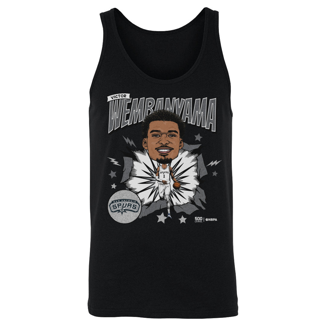 Victor Wembanyama San Antonio Spurs Caricature WHT Men's Tank Top
