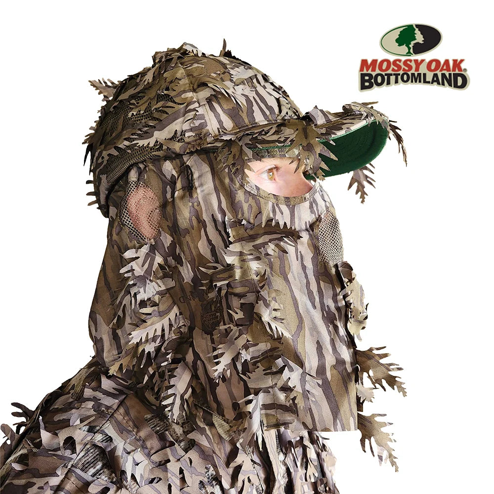 2-in-1 FRONT Leafy Face Mask and Camo Hat
