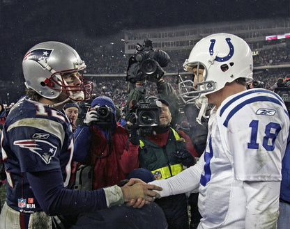 Tom Brady and Peyton Manning 8" x 10" Quarterback Legends Football Photo