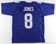 Daniel Jones New York Giants Autographed Royal Blue Football Jersey