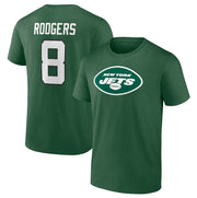 New York Jets Aaron Rodgers Icon Name & Number T-Shirt