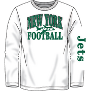 New York Jets Throwback Wordmark Long Sleeve T-Shirt - White