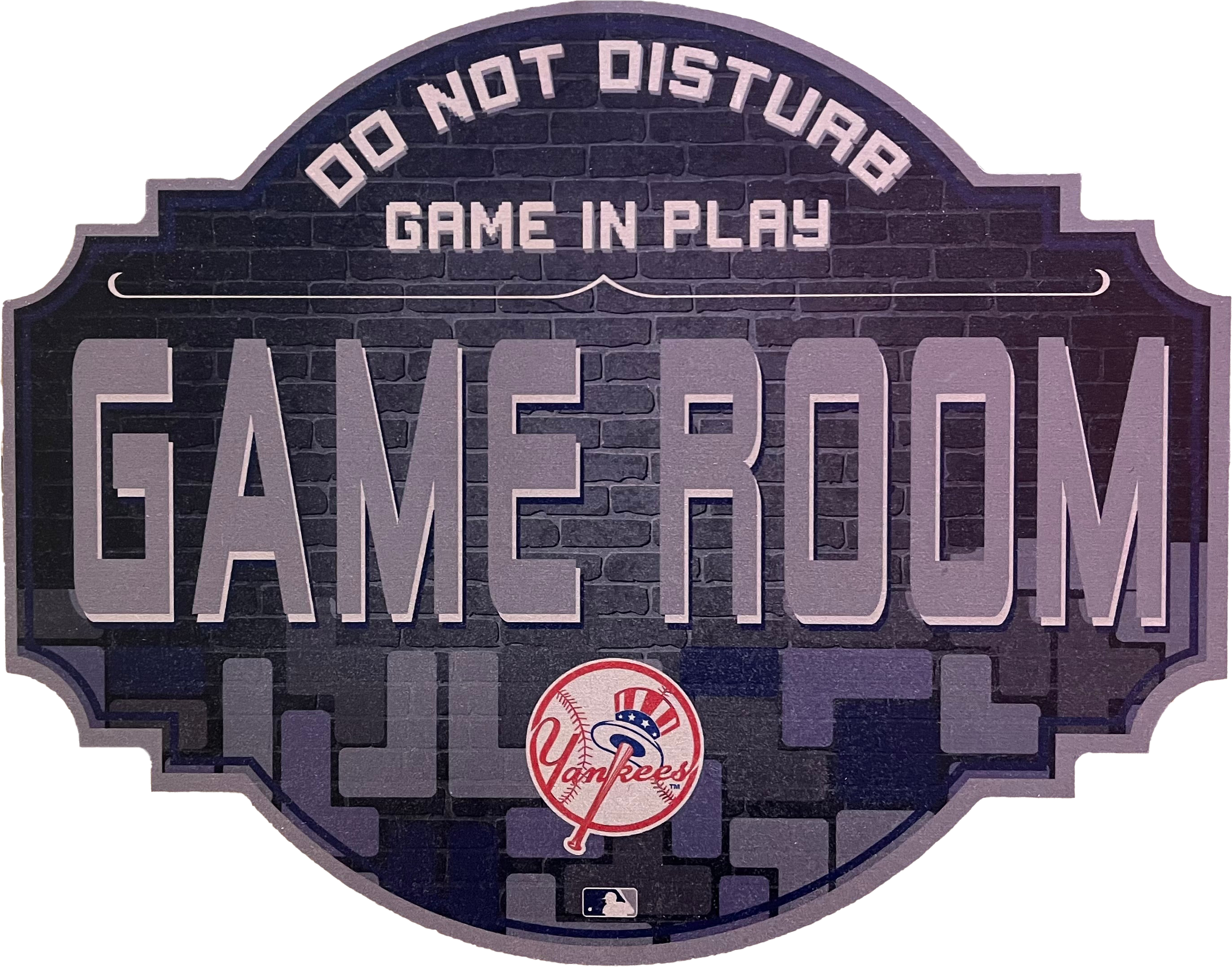 New York Yankees 12" Game Room Wood Sign
