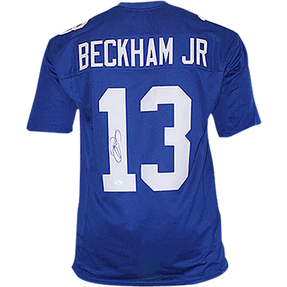 Odell Beckham Jr. Autographed New York Giants (Blue #13) Custom Jersey