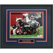 Julian Edelman Autographed New England Patriots (SB LI Catch) Deluxe Framed 11x14 Photo - JSA