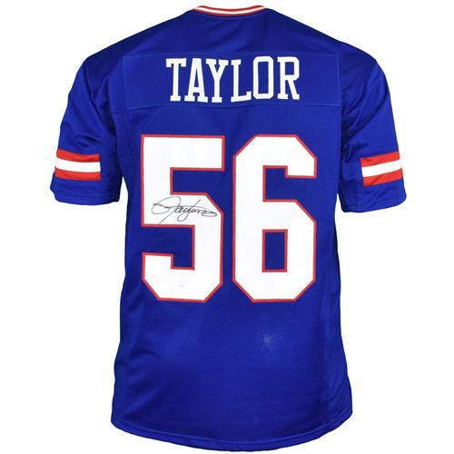 Lawrence Taylor Autographed New York Giants (Blue #56) Custom Jersey