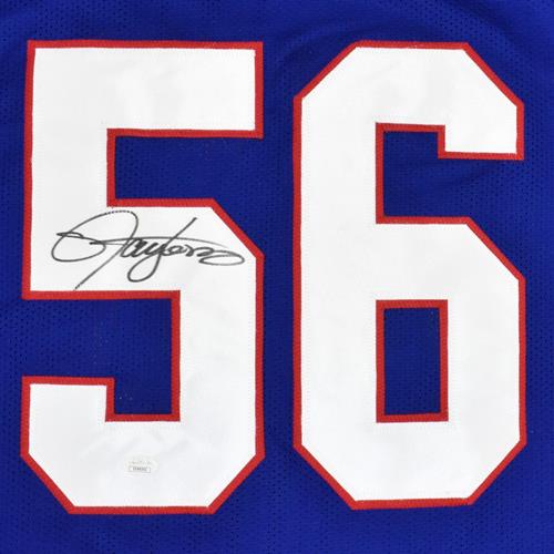 Lawrence Taylor Autographed New York Giants (Blue #56) Custom Jersey