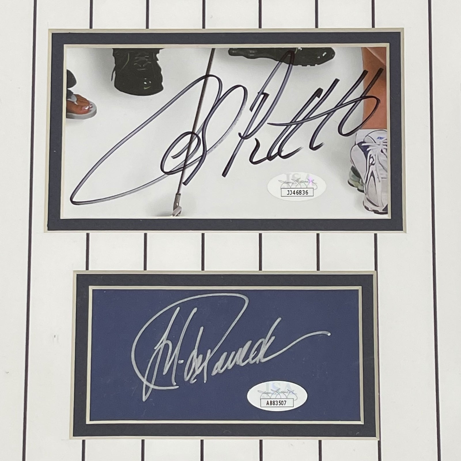 Derek Jeter, Andy Pettitte, Jorge Posada & Mariano Rivera Autographed New York Yankees Deluxe Framed Cut Piece with Patches