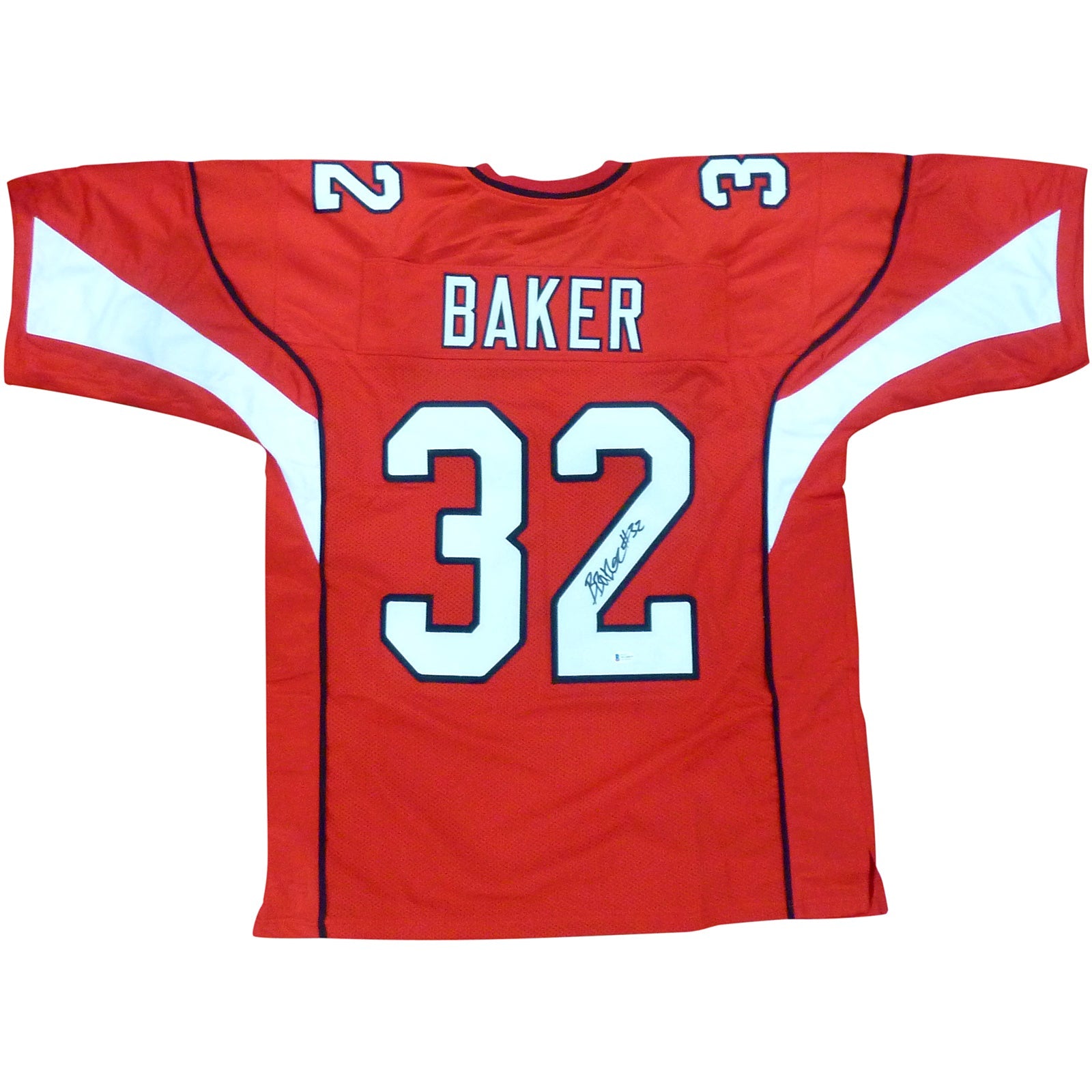 Buddha Baker Autographed Arizona (Red #32) Custom Jersey