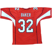 Buddha Baker Autographed Arizona (Red #32) Custom Jersey