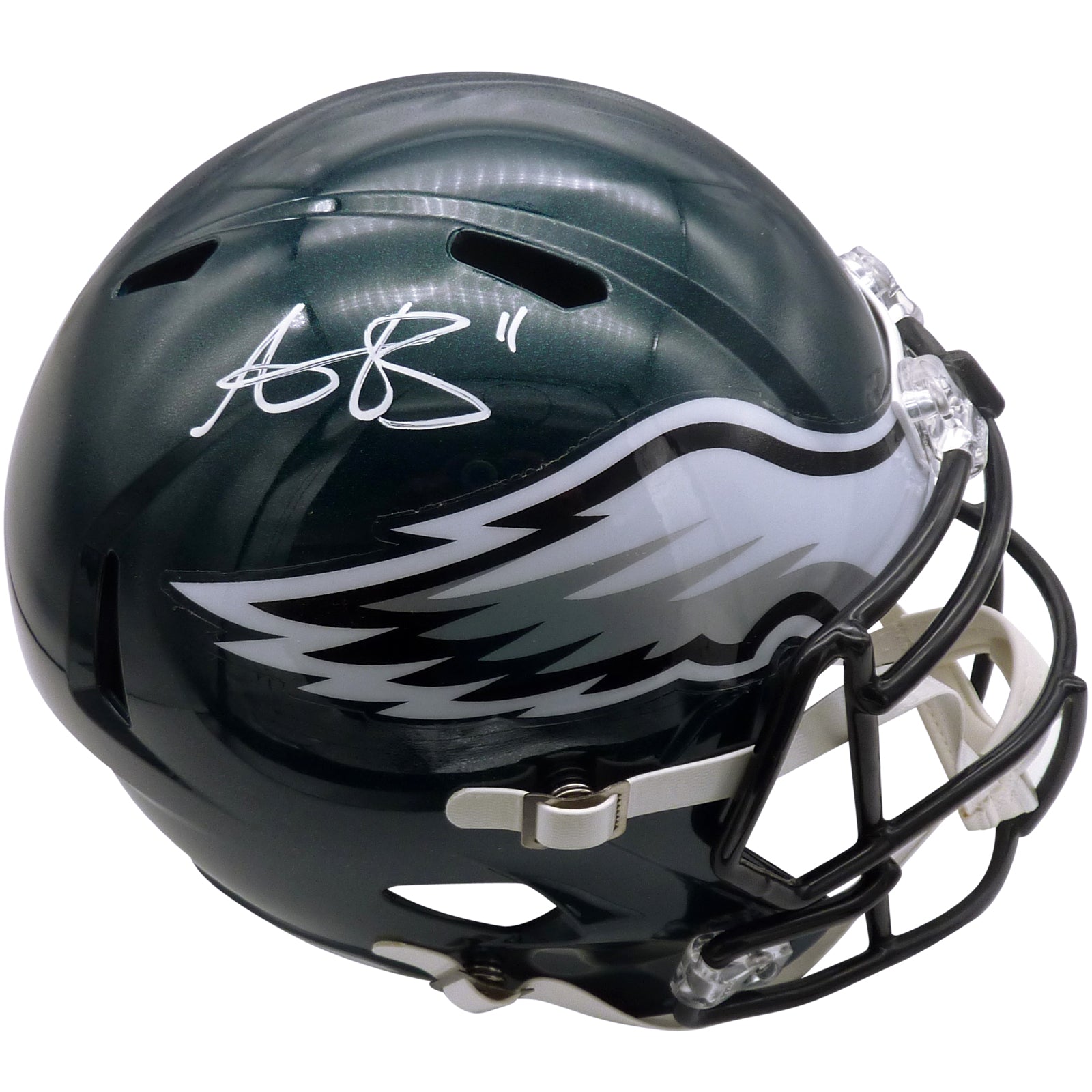 AJ Brown Autographed Philadelphia Eagles Full-Size Replica Helmet