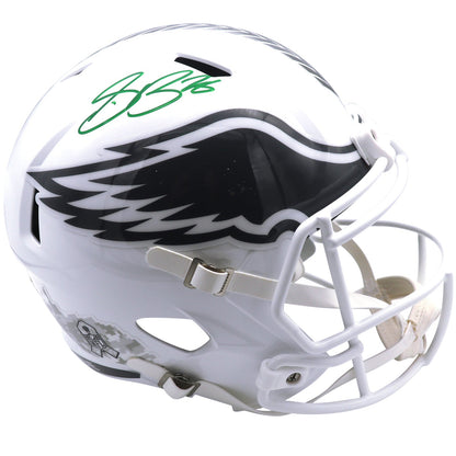 Saquon Barkley Autographed Philadelphia Eagles Salute To Service Full-Size Replica Helmet