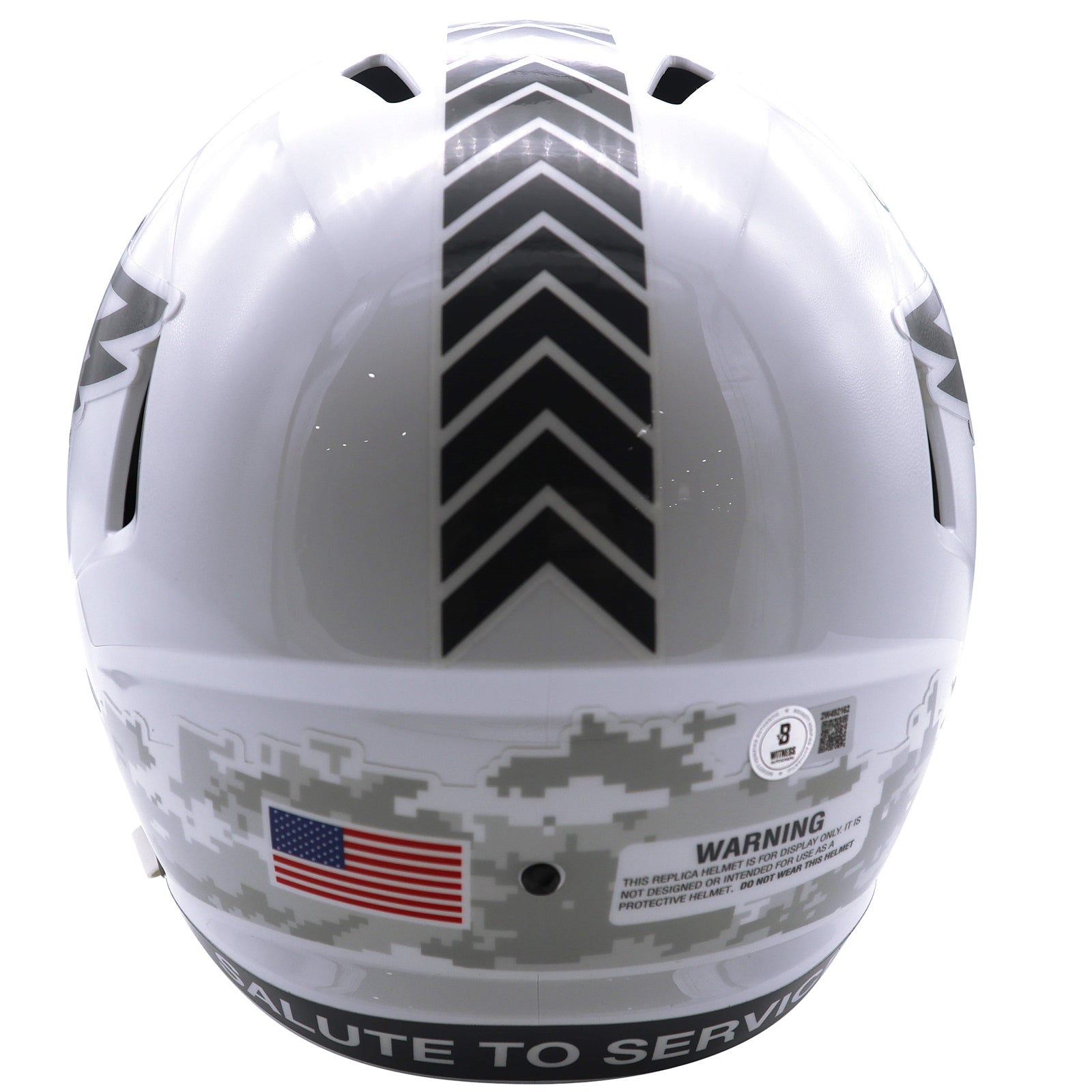 Autographed Philadelphia Eagles Saquon Barkley Salute To Service Full-Size Replica Helmet