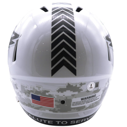 Saquon Barkley Autographed Philadelphia Eagles Salute To Service Full-Size Replica Helmet
