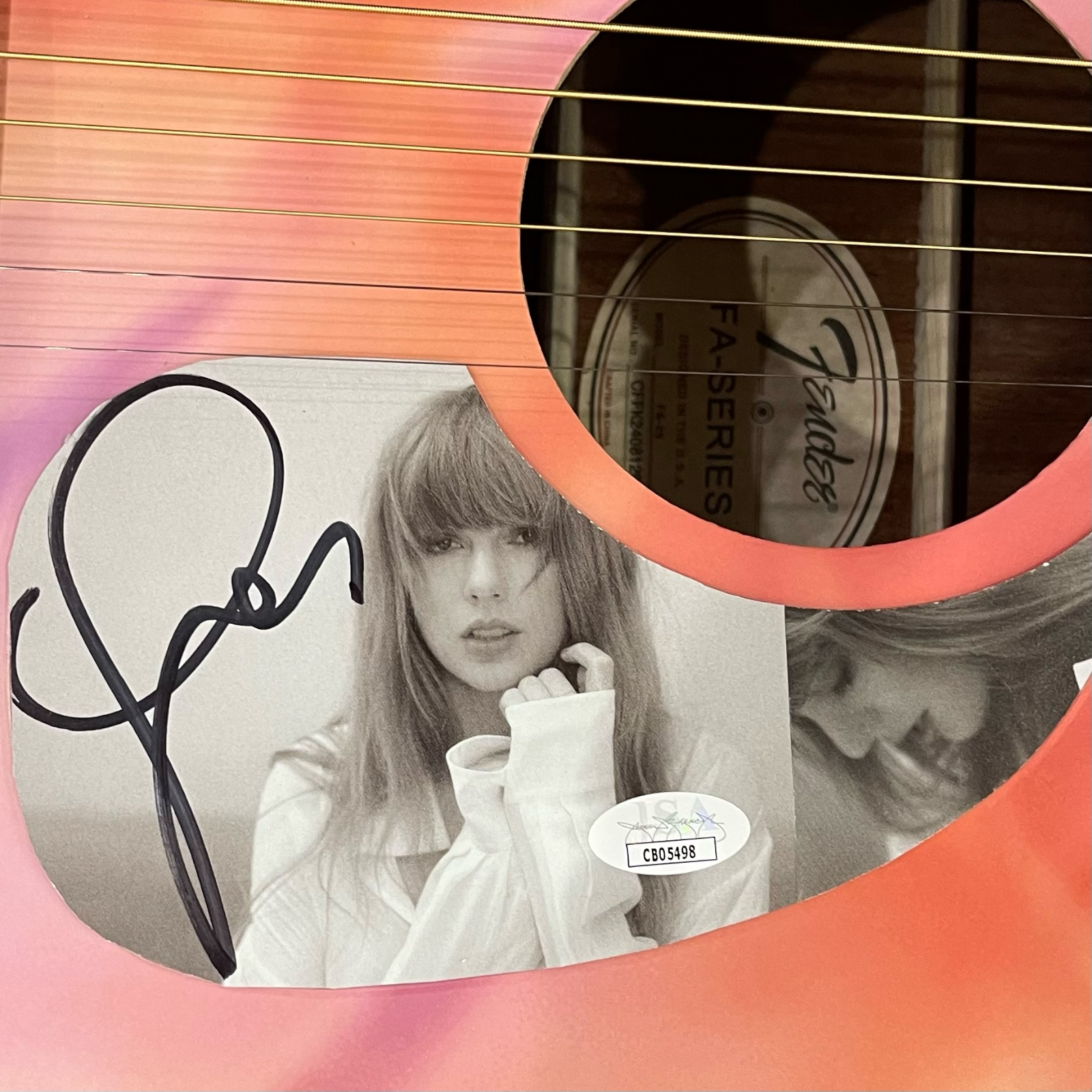 Taylor Swift Eras Tour Wrapped Acoustic Guitar with Signature