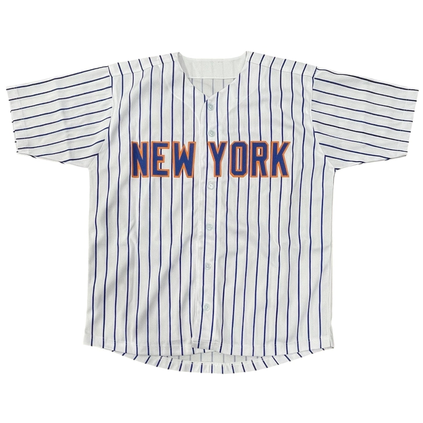 Darryl Strawberry Autographed New York Mets (Pinstripe #18) Custom Jersey