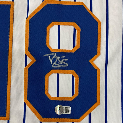Darryl Strawberry Autographed New York Mets (Pinstripe #18) Custom Jersey