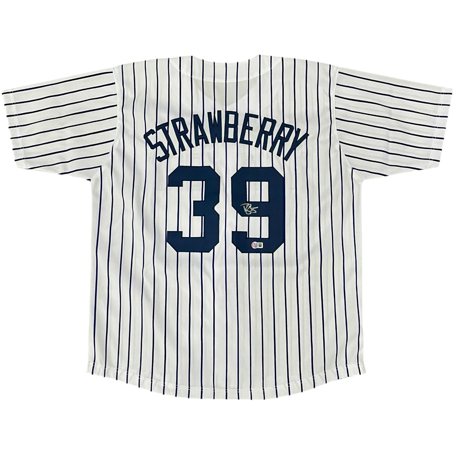 Autographed New York Yankees Darryl Strawberry Pinstripe Jersey