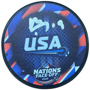 Matthew Tkachuk Autographed Team USA 4 Nations Hockey Puck