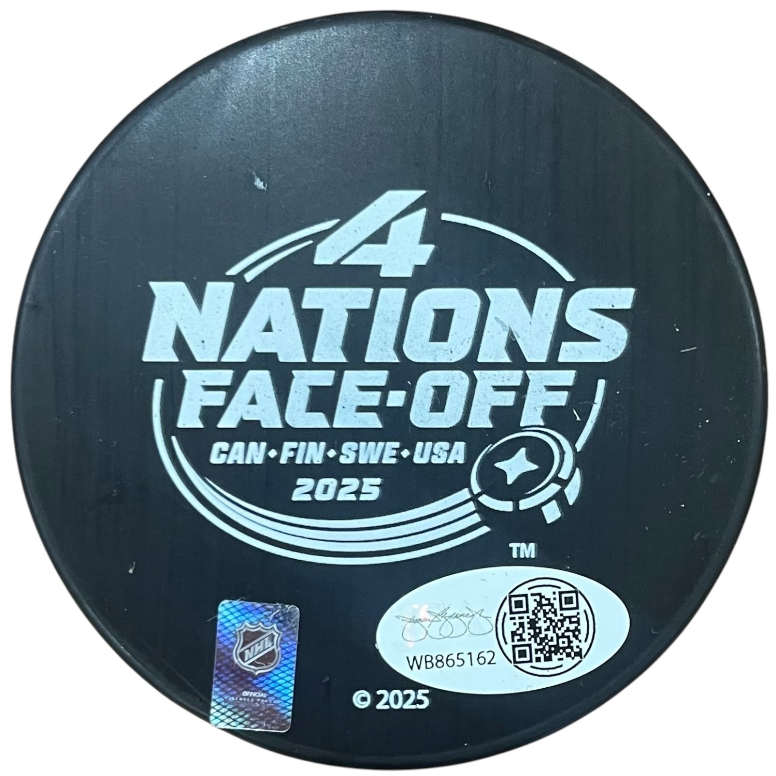 Matthew Tkachuk Autographed Team USA 4 Nations Hockey Puck