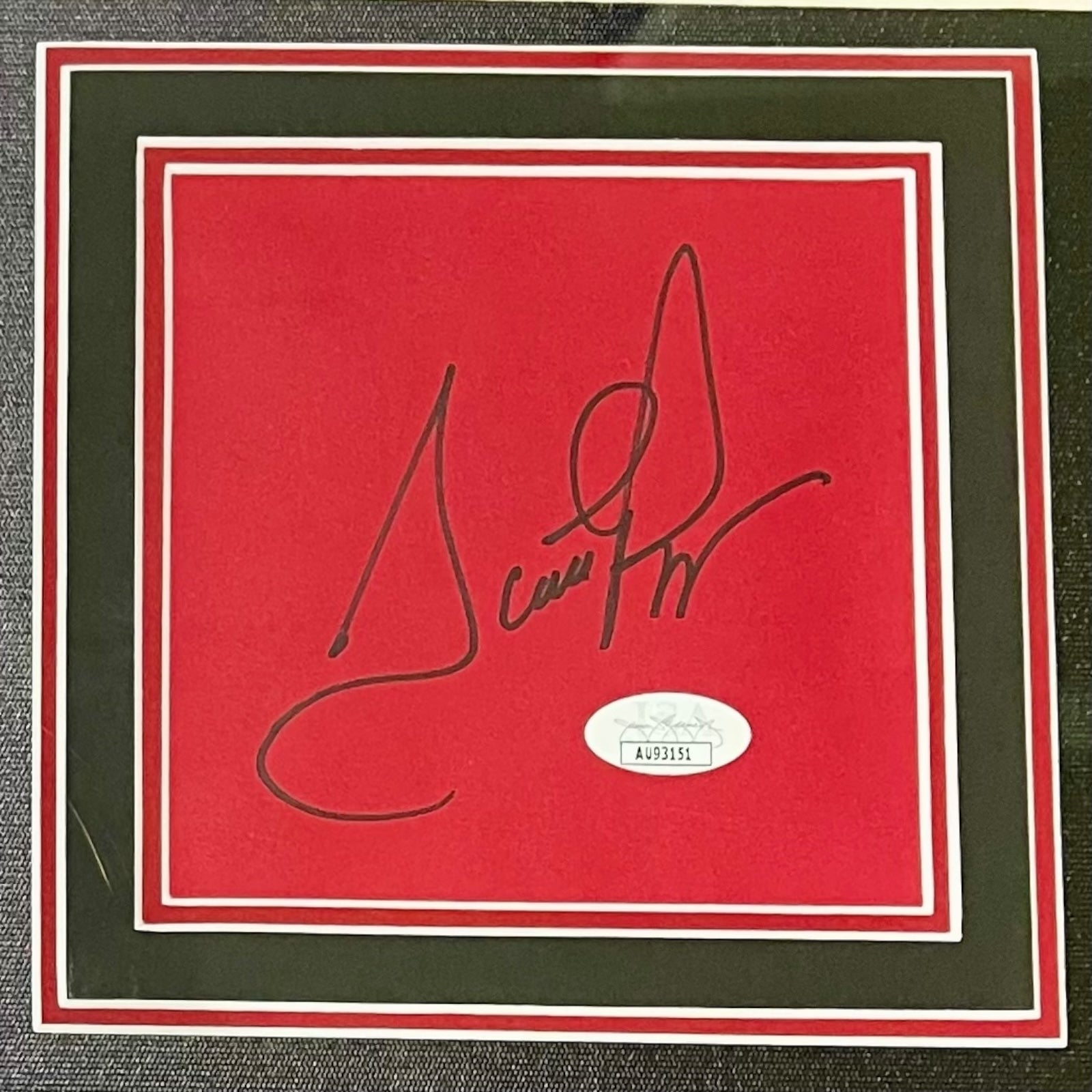 Autographed Michael Jordan & Scottie Pippen Deluxe Framed Chicago Bulls Full-Size Poster