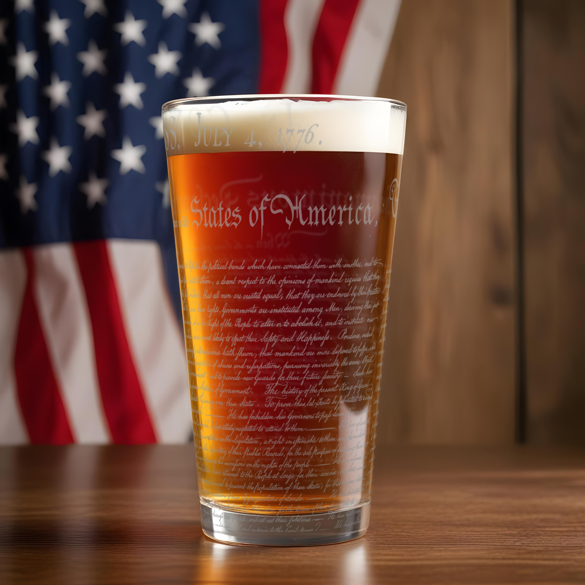 Declaration of Independence Pint Glass