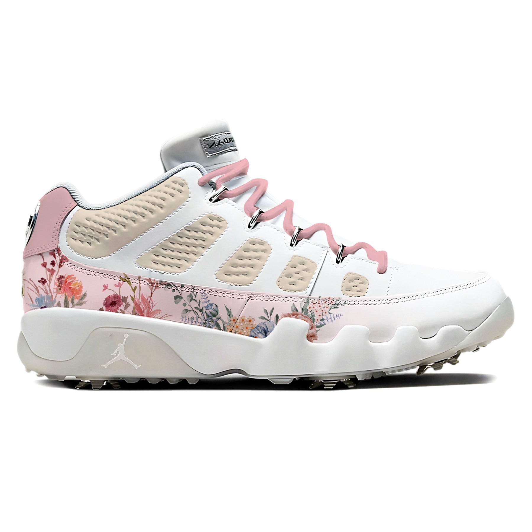 "Pressed Flower" Jordan 9 NRG Golf Shoes