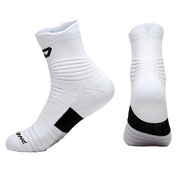 White Quantum Knit Lite Quarter Performance Socks