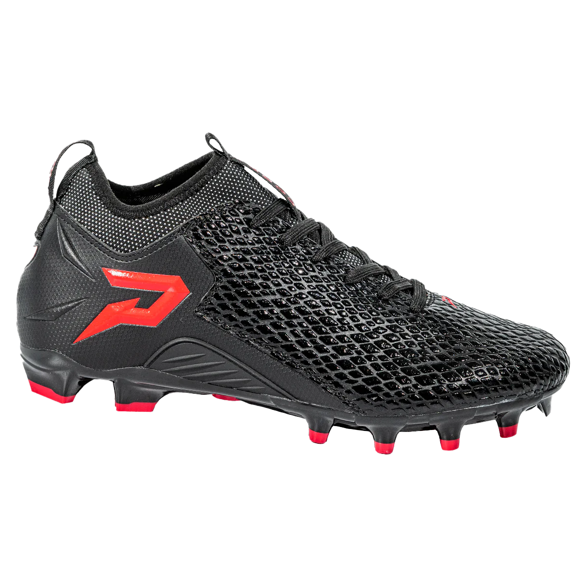 Quantum Speed Black Cobra Skin Football Cleats