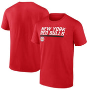 New York Red Bulls Stacked Slant Red T-Shirt
