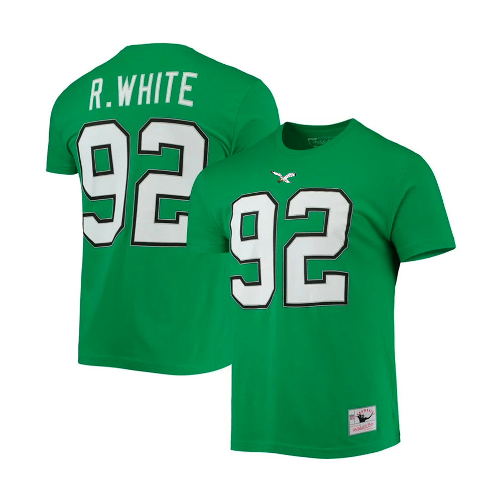 Reggie White Philadelphia Eagles Retired Player Authentic Stack Name & Number T-Shirt
