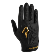 Phenom Elite Quantum Fierce Youth & Adult Padded Football Gloves - Gold Rush Black