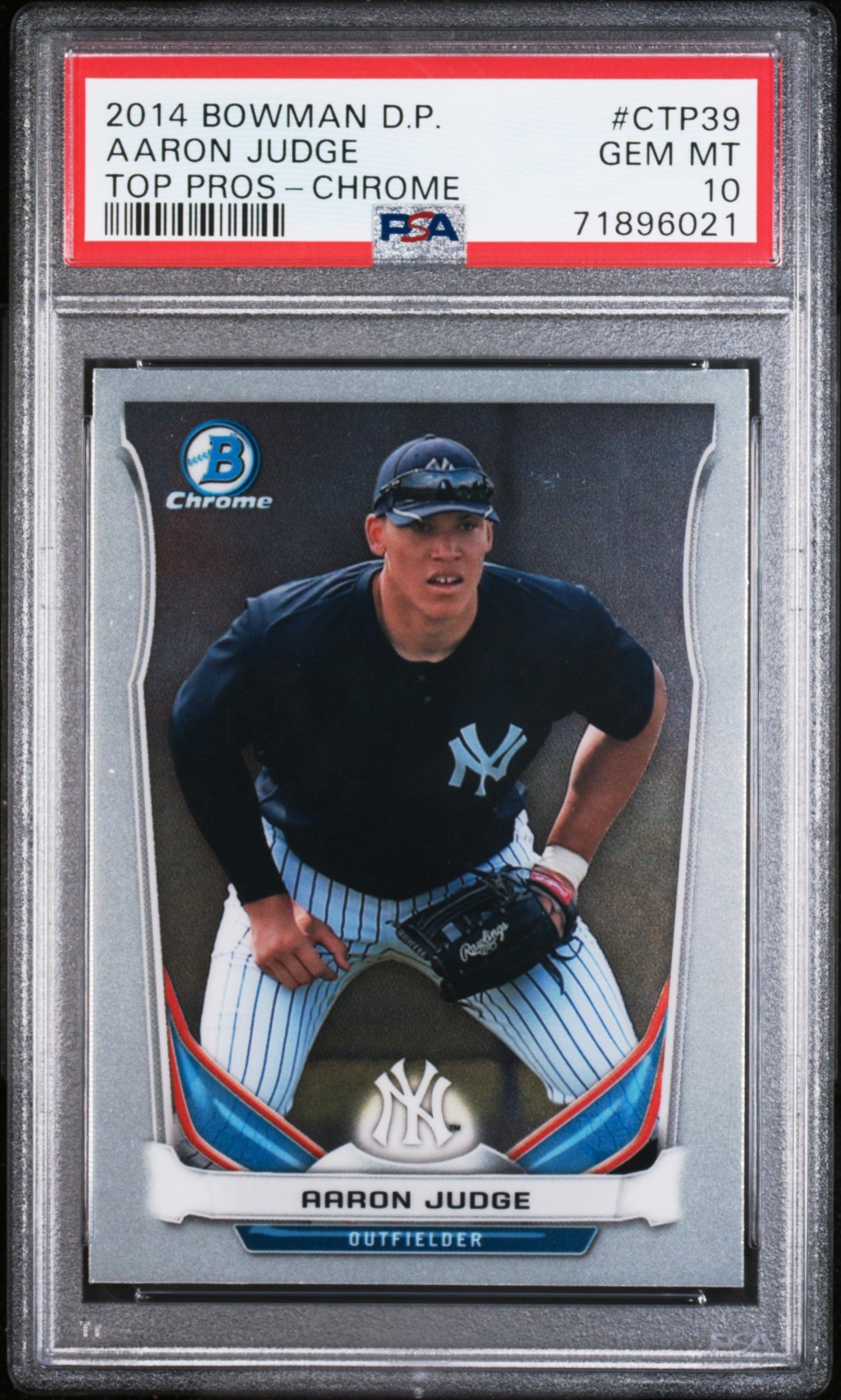 New York Yankees Aaron Judge 2014 Topps Bowman Draft Picks Chrome Rookie Card