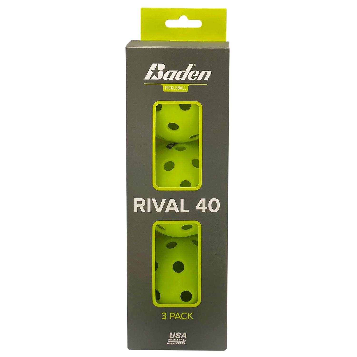 Rival 40 Pickleball Balls 3-Pack