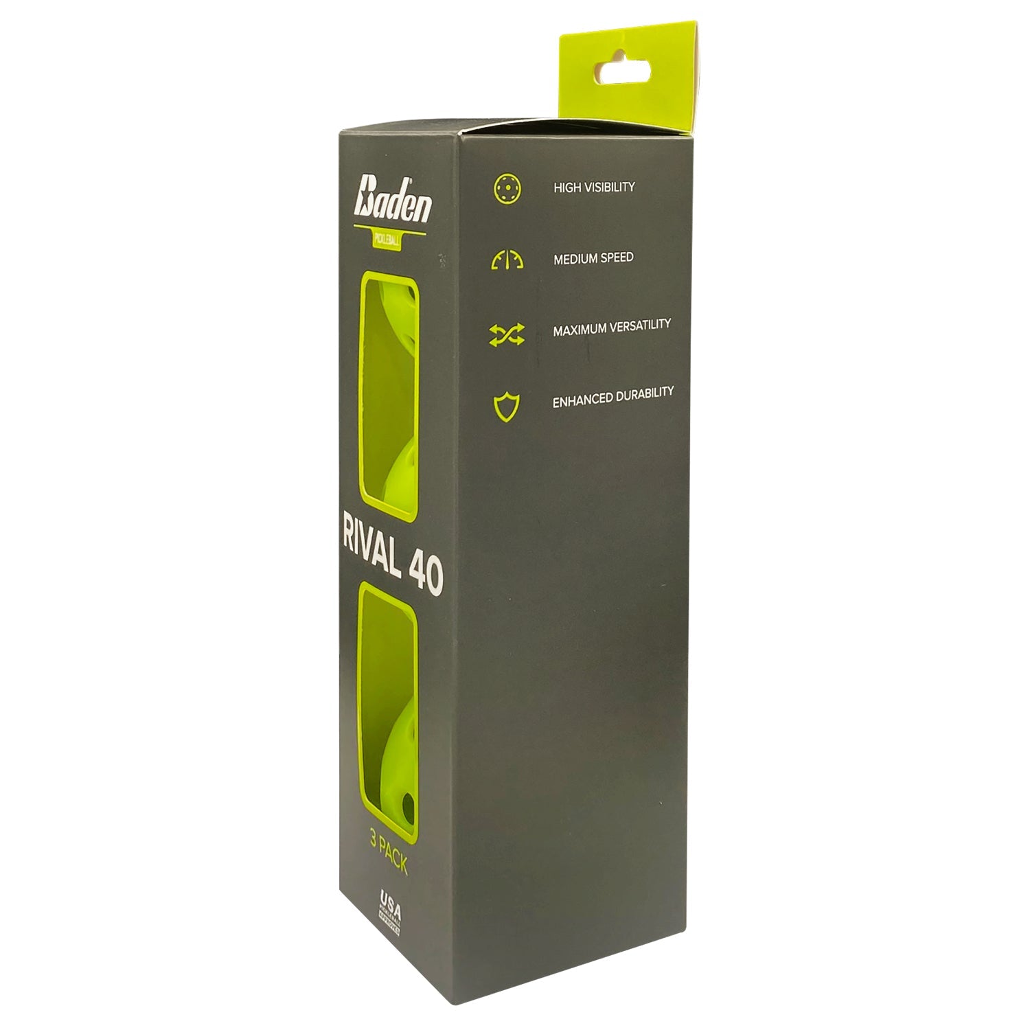 Rival 40 Pickleball Balls 3-Pack