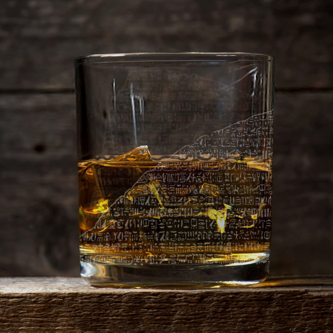 Rosetta Stone Whiskey Glass