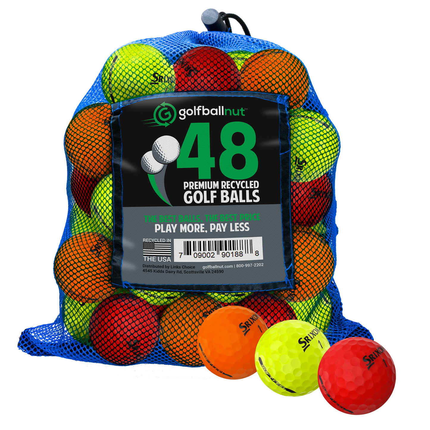 Used Srixon Mix Golf Balls (Bulk Mesh Bags)