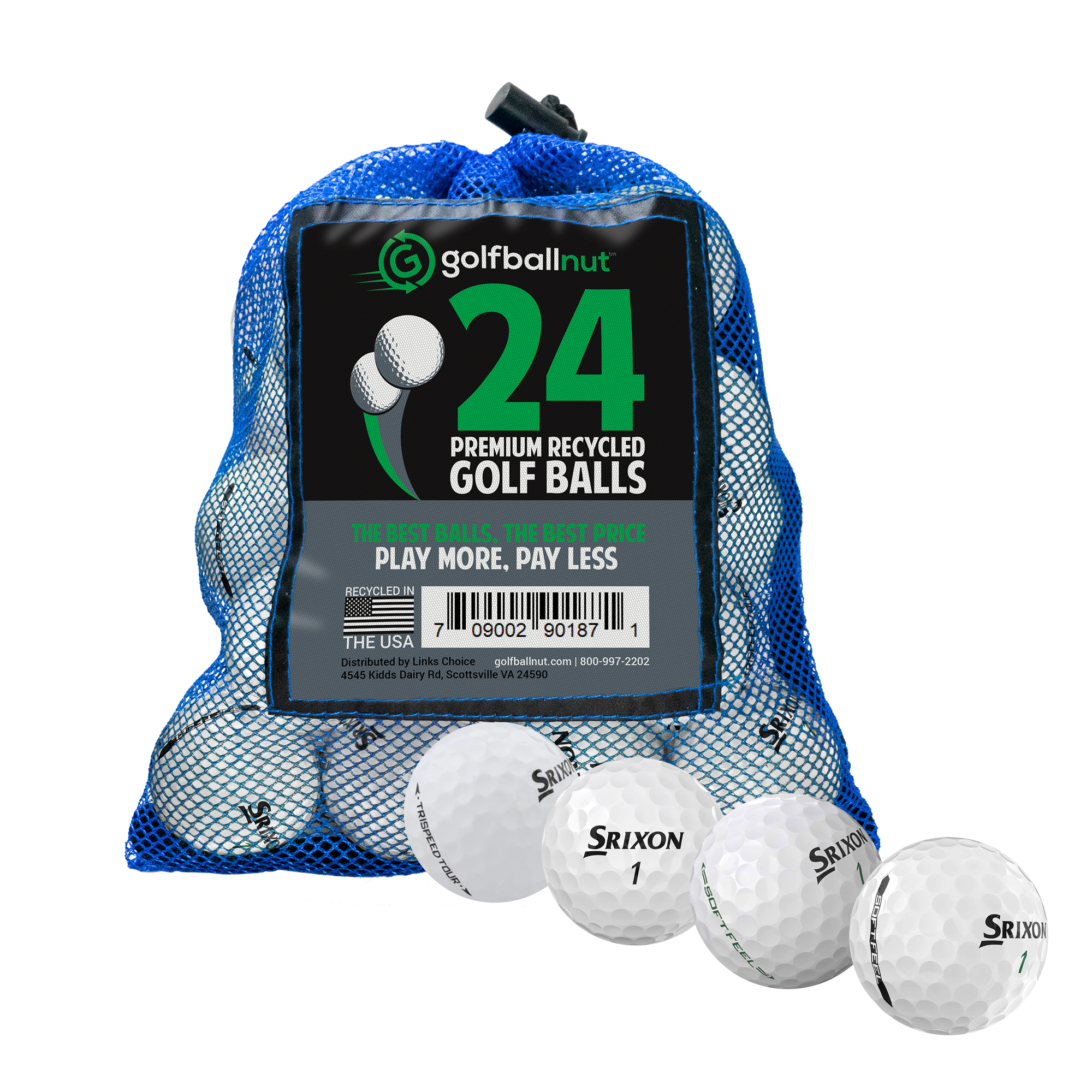 Used Srixon Mix Golf Balls (Bulk Mesh Bags)