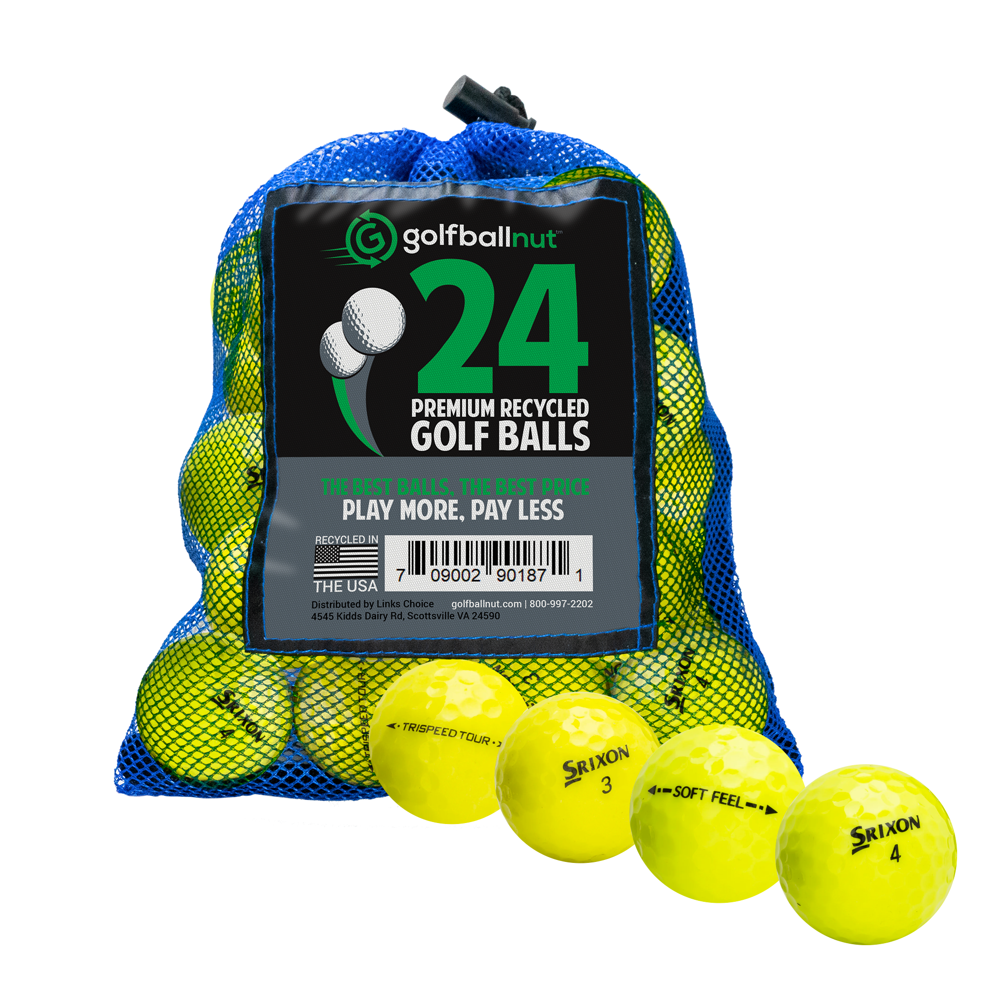 Used Srixon Mix Golf Balls (Bulk Mesh Bags)