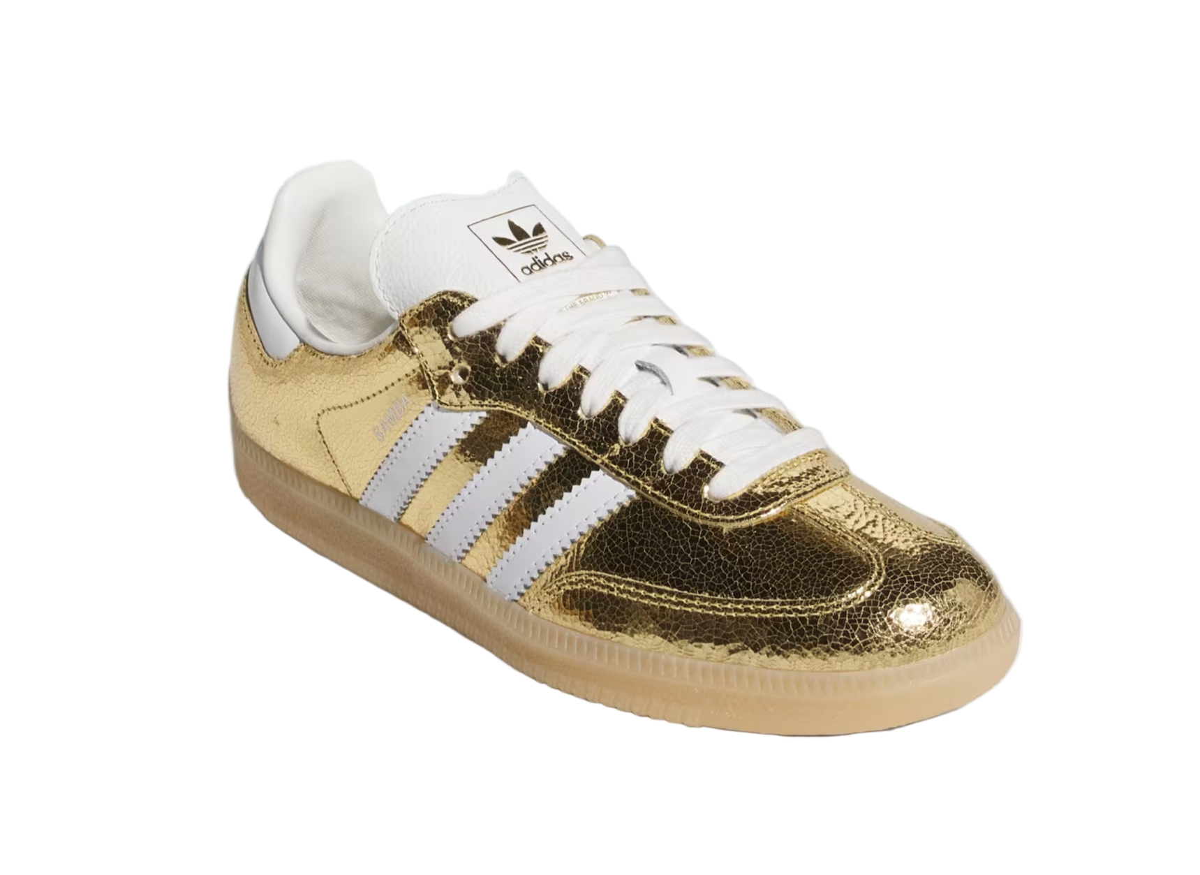 adidas Samba OG 'Gold Metallic Cracked Leather' Women's Shoes, 6 adidas Samba OG 'Gold Metallic Cracked Leather' Women's Shoes, 6