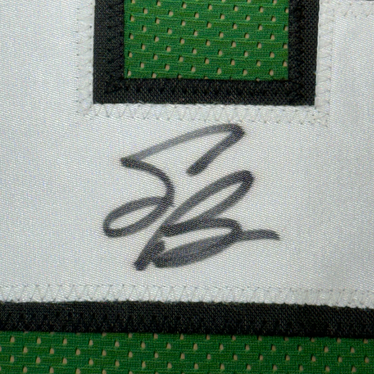 Autographed Saquon Barkley Framed Philadelphia Eagles Kelly Green Football Jersey