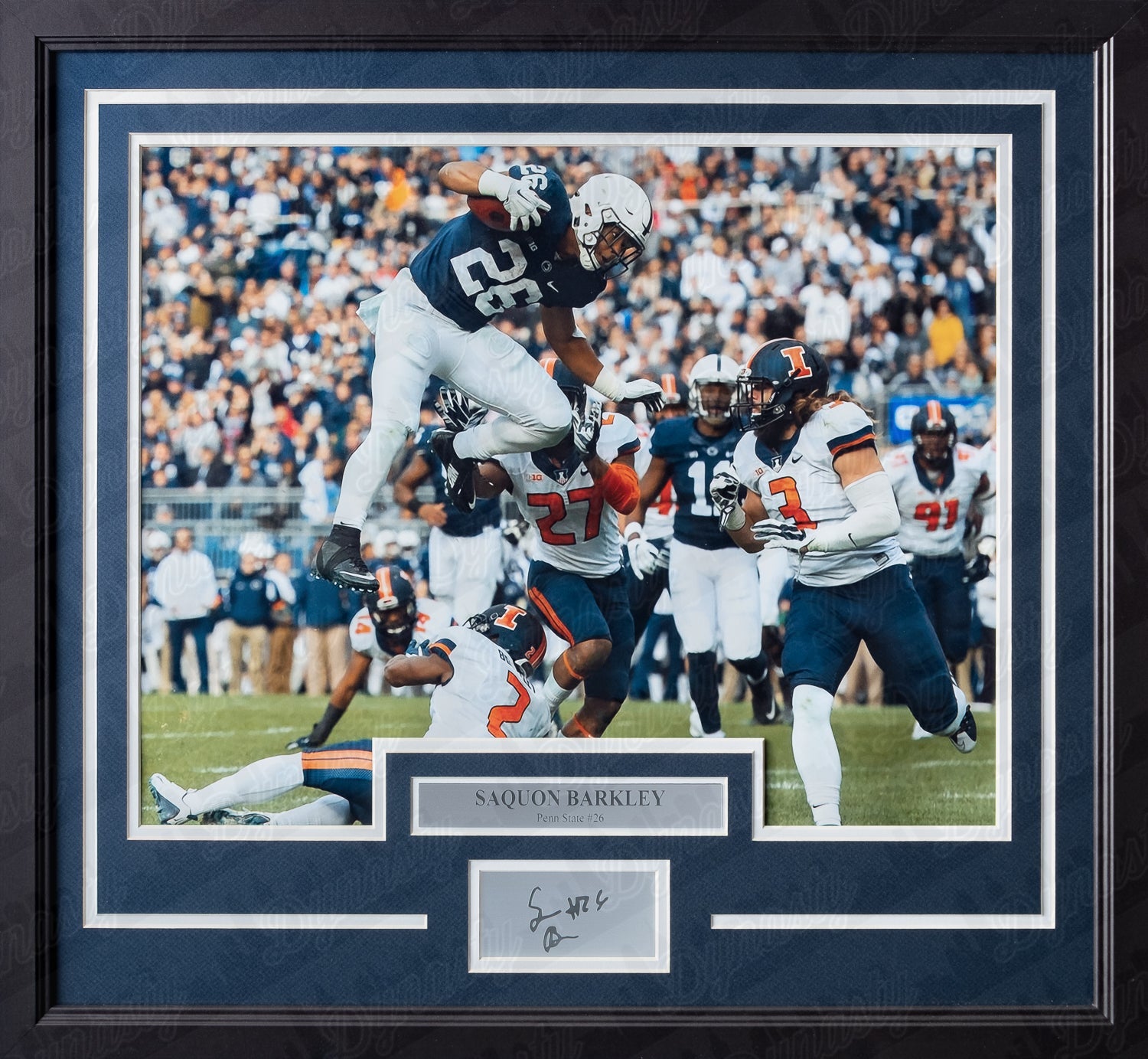 Autographed Penn State Nittany Lions Saquon Barkley Framed Photo