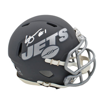 Ahmad "Sauce" Gardner Autographed Slate Mini Helmet