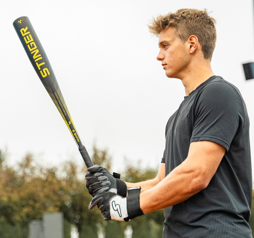 Winder Series Batting Gloves - Graphite/black & White
