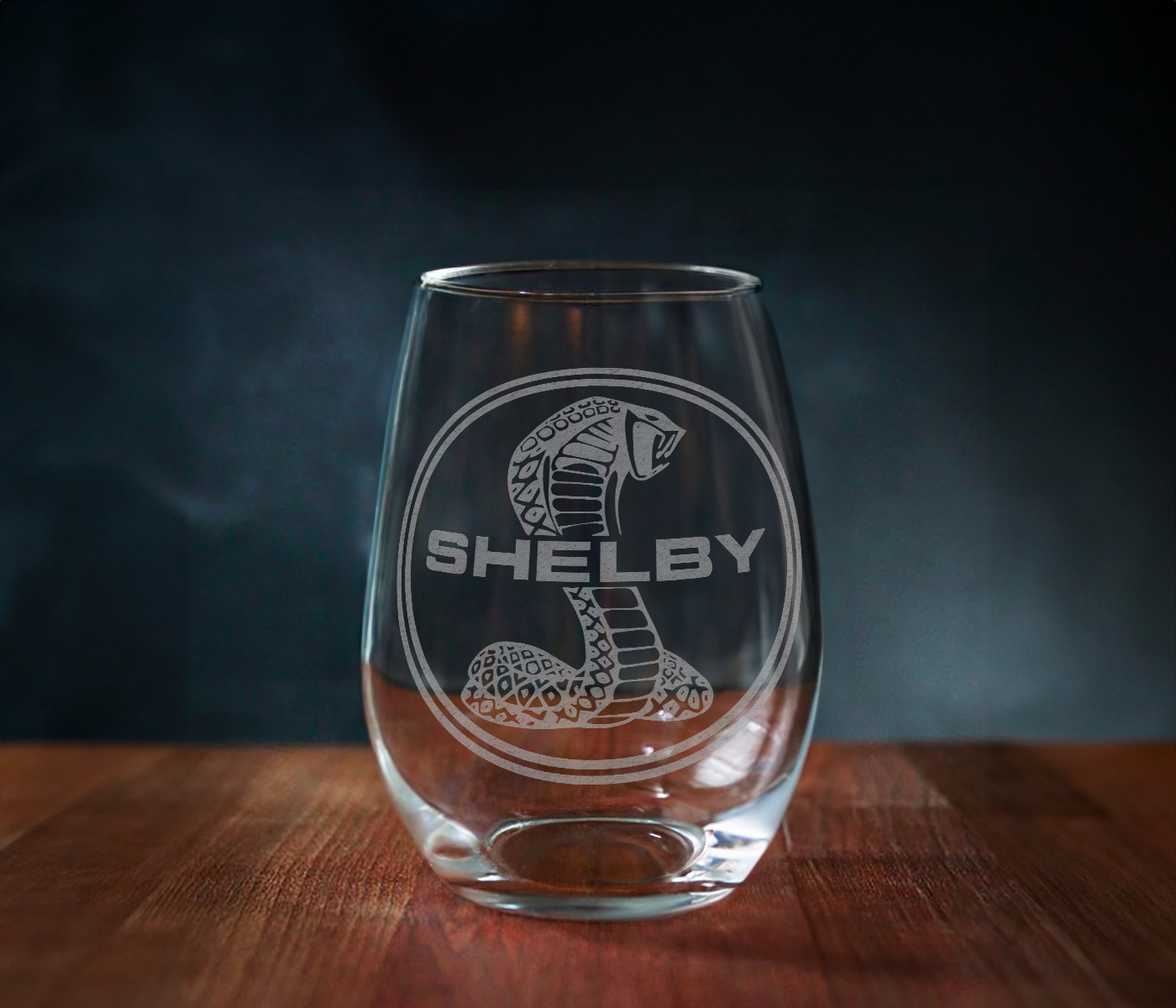 Shelby Mustang Emblem Wine Glass