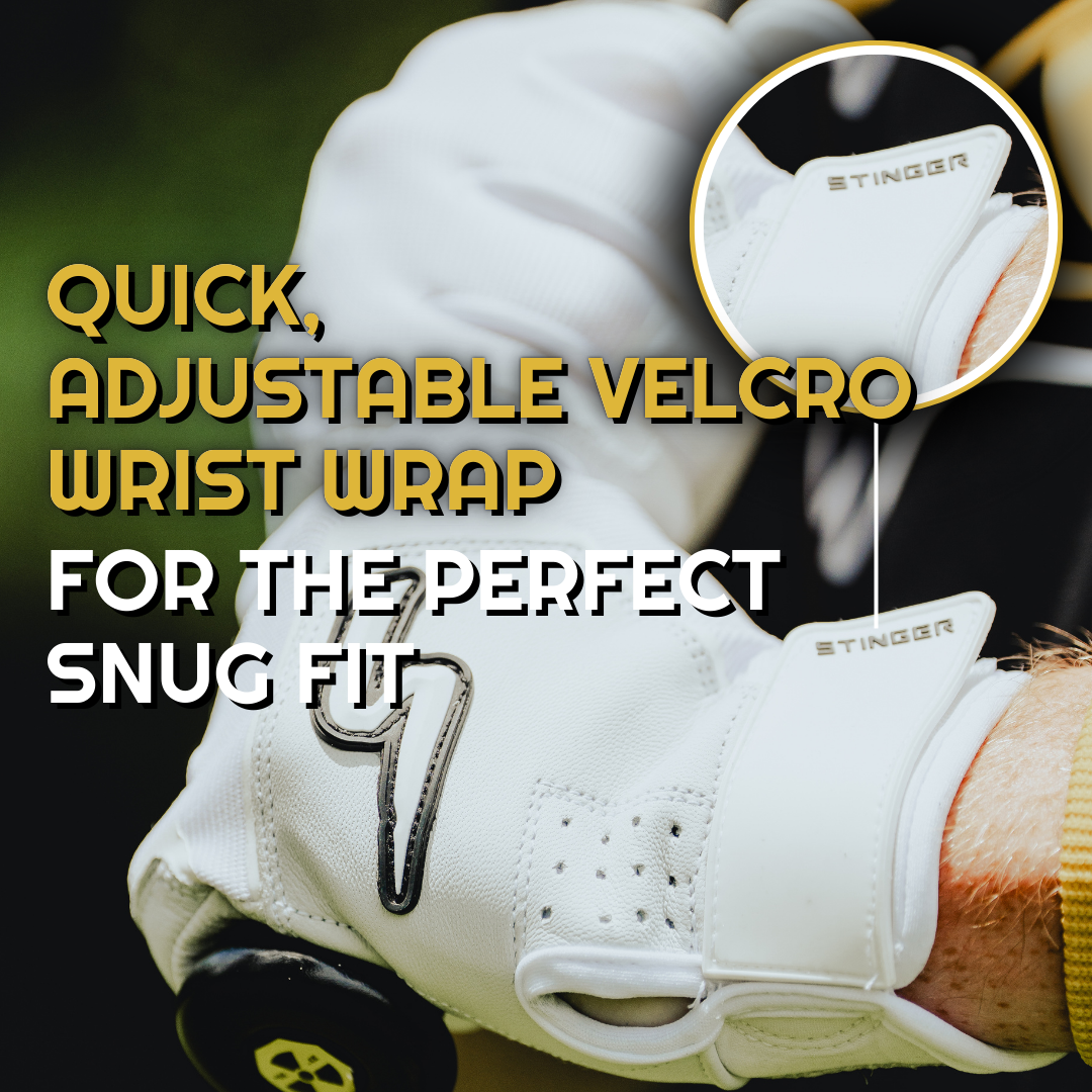 Sting Squad Batting Gloves - Columbia/white & Graphite