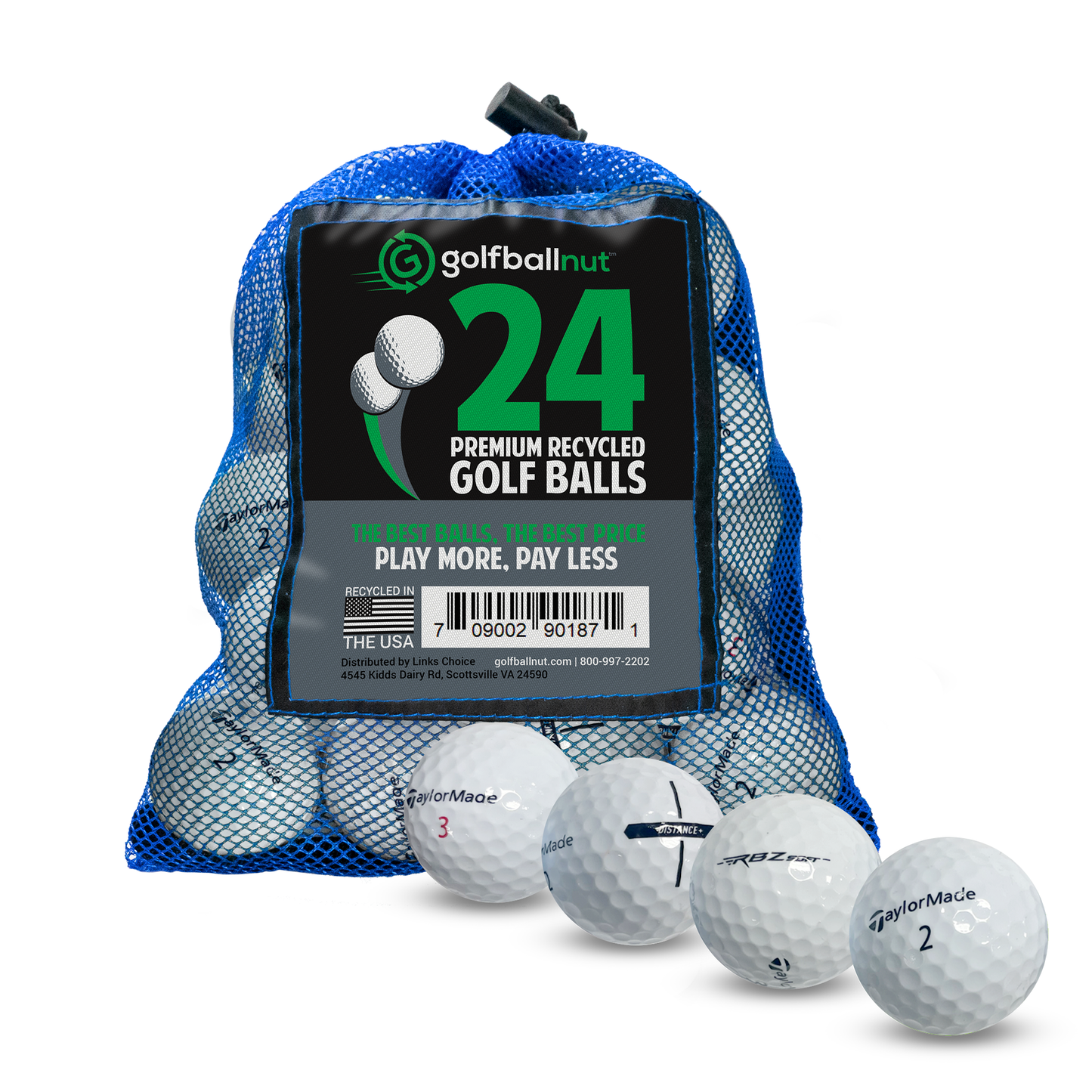Used Taylormade Mix Golf Balls (Bulk Mesh Bags)