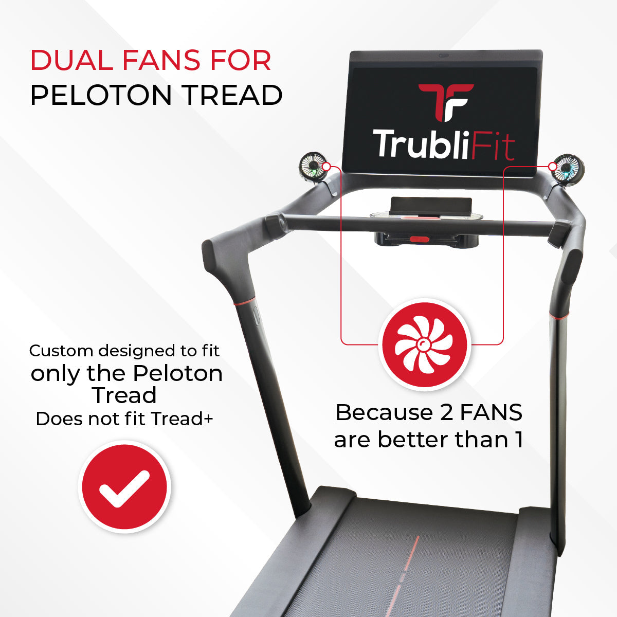 Dual Fans for Peloton Tread