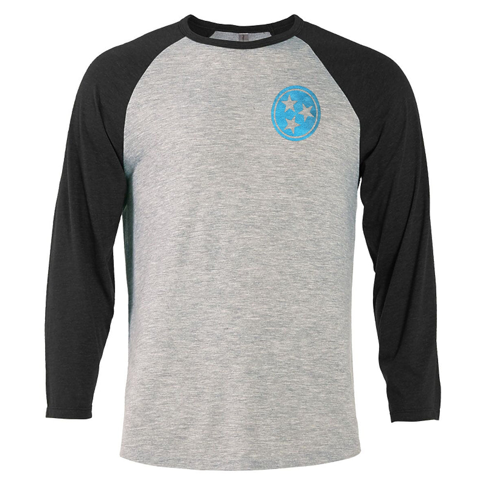 Tennessee Volunteers Blue Tri Star Jeep Tailgate 3/4 Sleeve T-Shirt