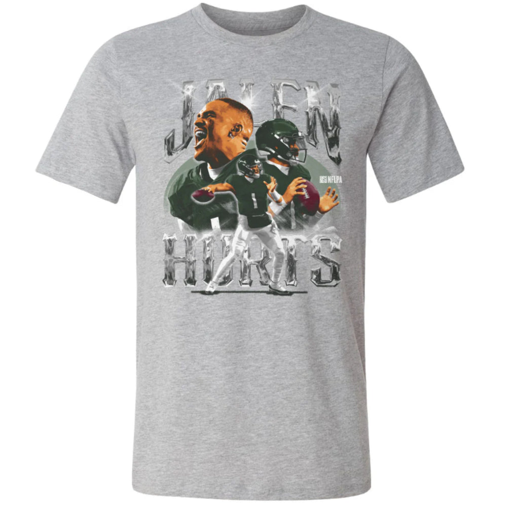 Philadelphia Eagles Jalen Hurts Vintage Heather Gray Adult T-Shirt